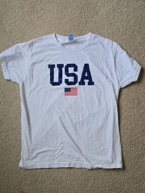USA Graphic Crewneck T-Shirt - White